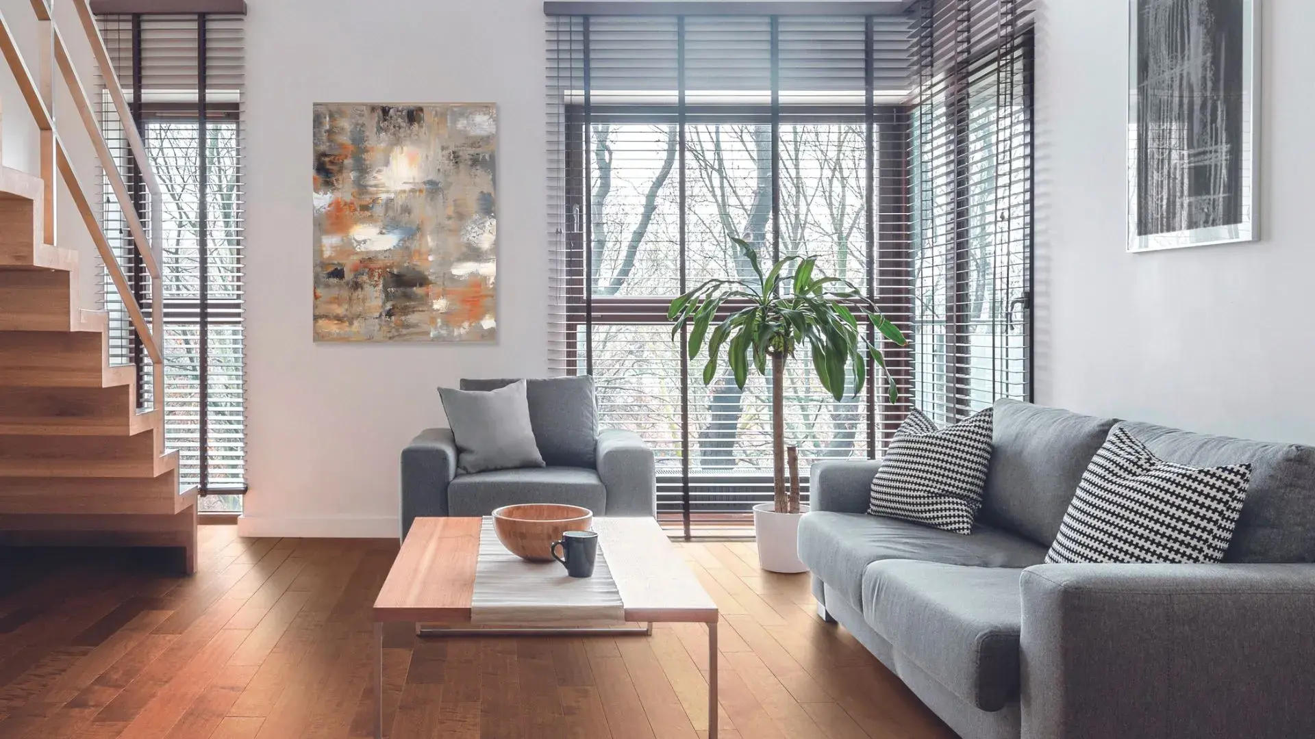 window treatments in living room